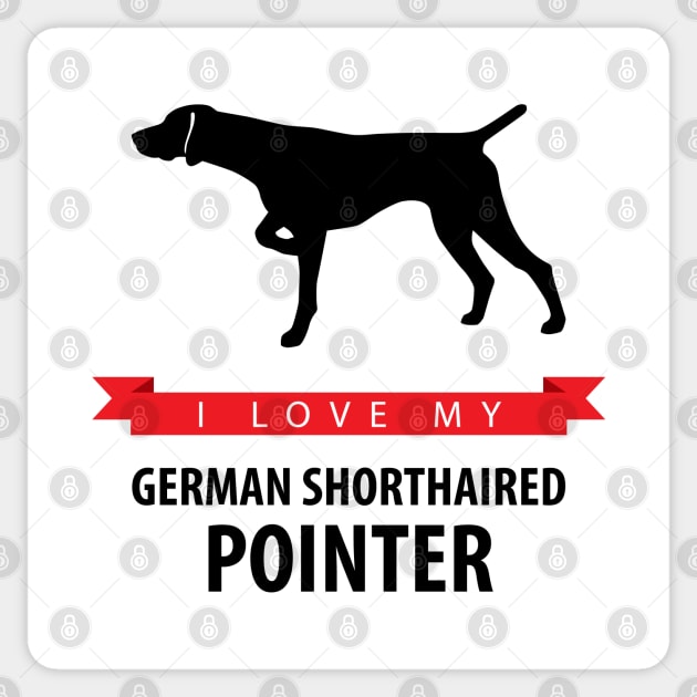 I Love My German Shorthaired Pointer Sticker by millersye